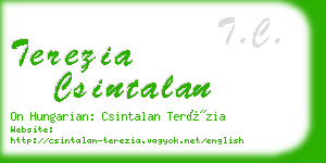 terezia csintalan business card